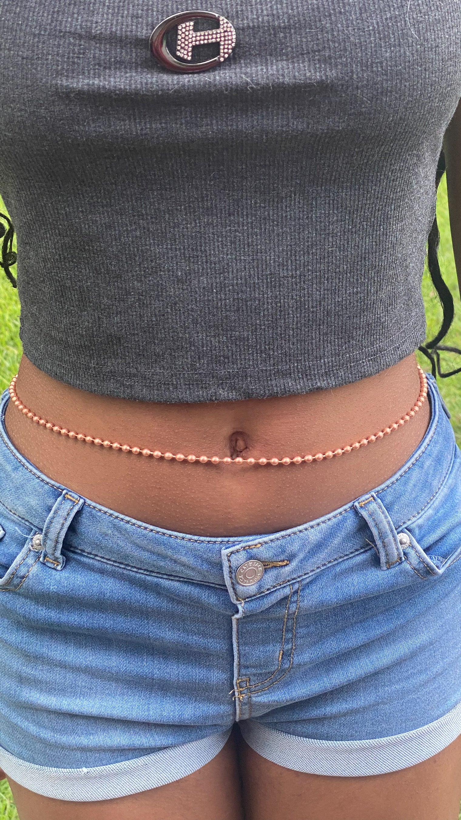 4.2 mm Copper Bead Chain Waist Beads