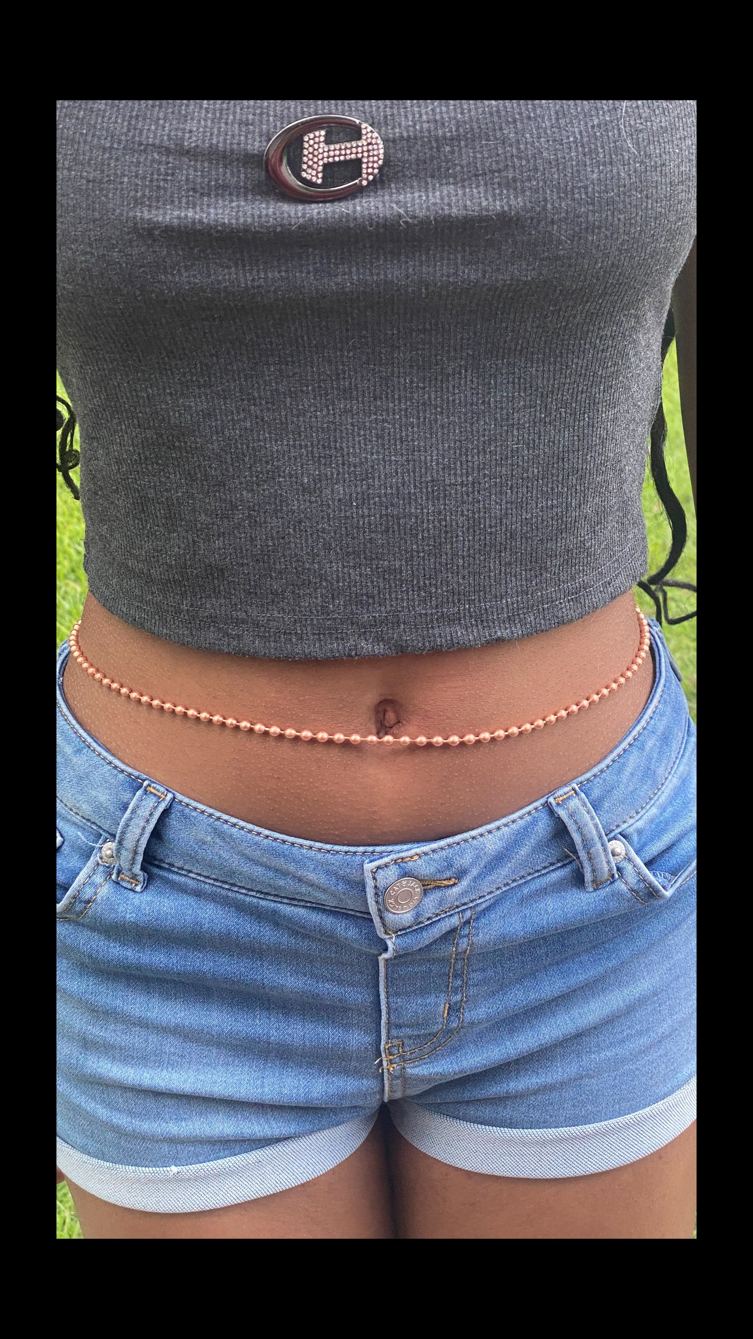Copper Bead Chain Waist Beads