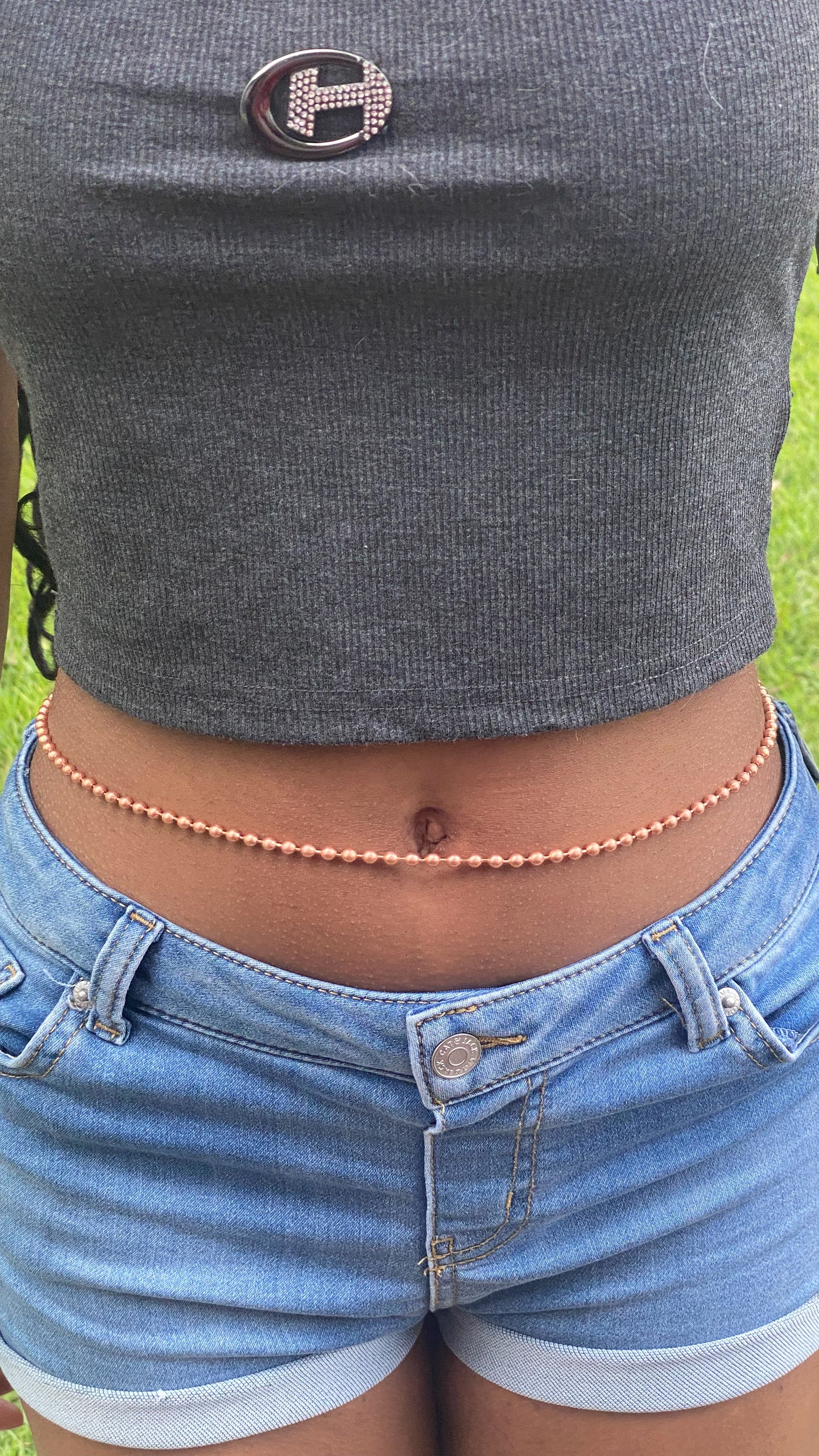 4.2 mm Copper Bead Chain Waist Beads