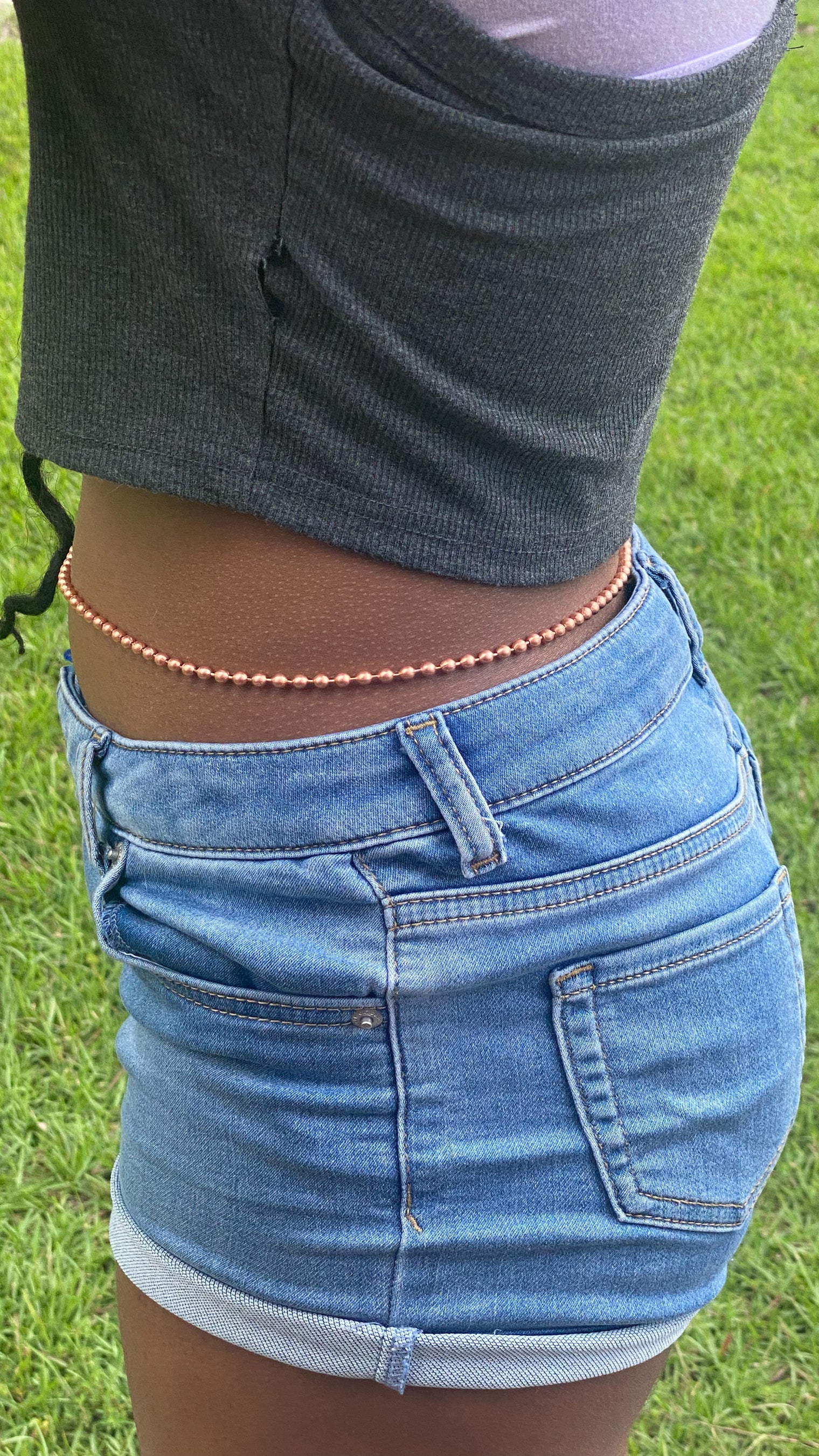 4.2 mm Copper Bead Chain Waist Beads