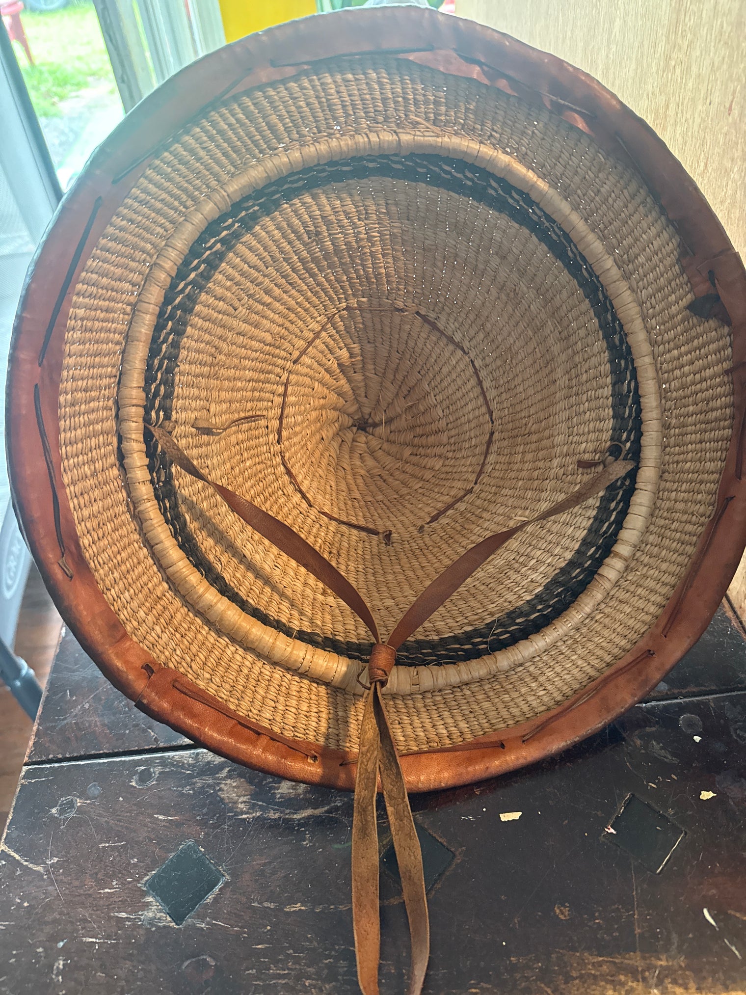 Traditional Dahomey Elephant Grass Hat Fulani Straw Brand New!