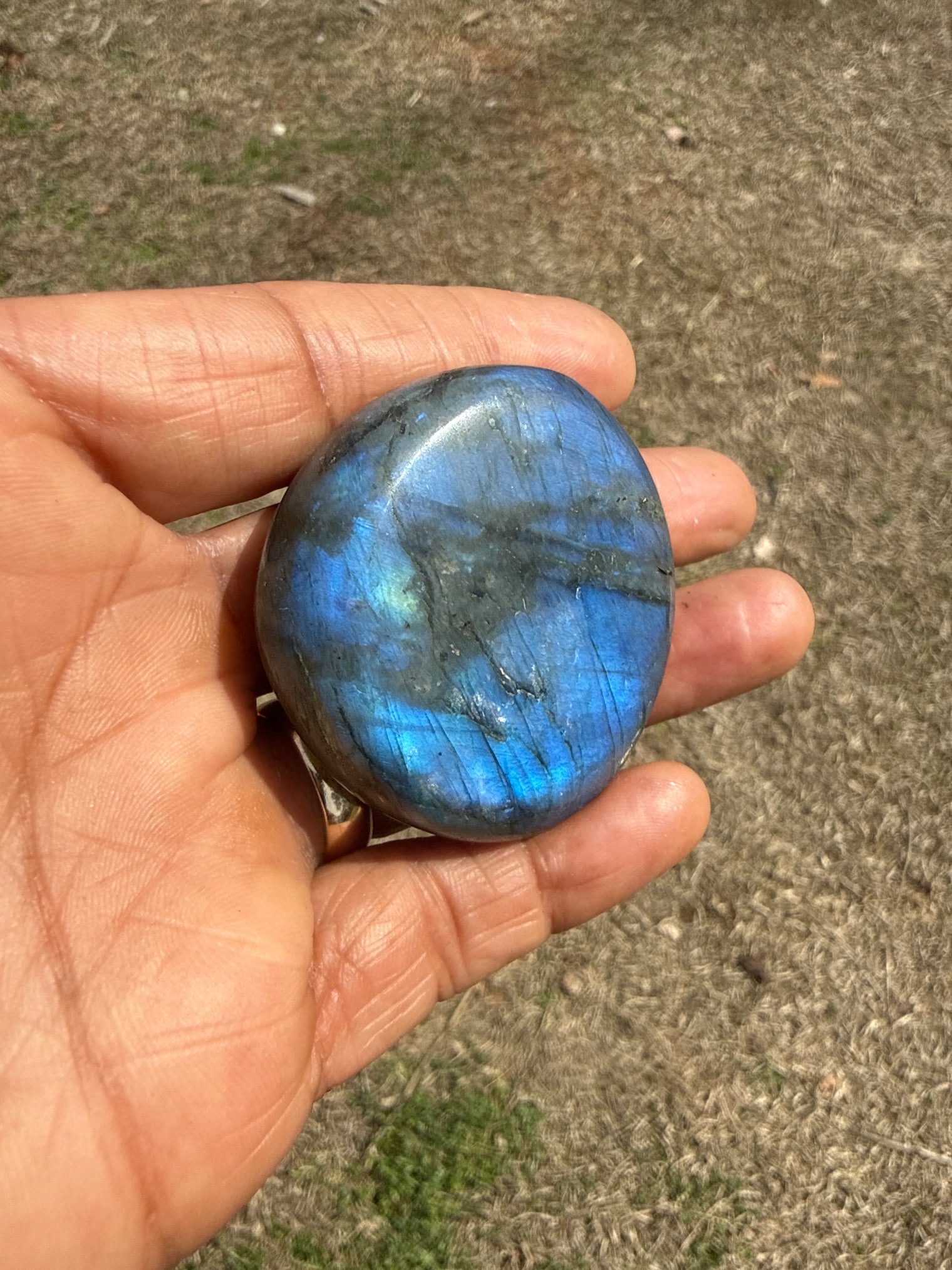 Labradorite Palm Stone 1.5- 2 Inch
