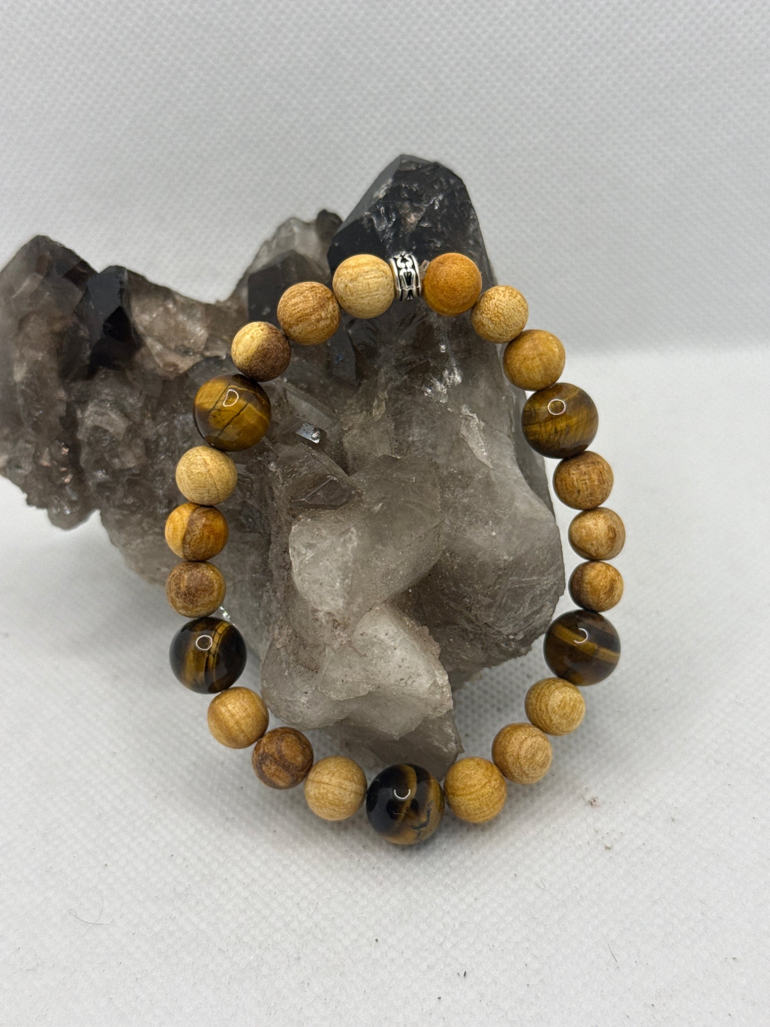 Palo Santo 8mm with Tigers Eye Stretchy Bracelet