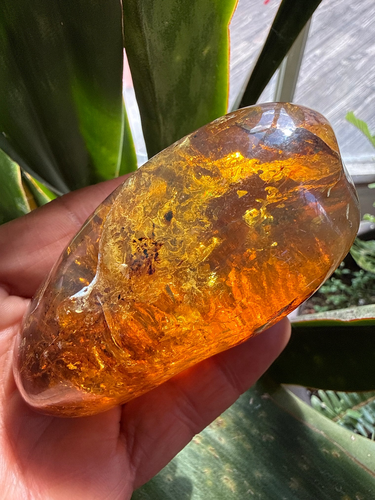 Amber Stone from Chiapas, Mexico, 3.4 inch Large Genuine Amber, 530 Carats , Green Fluorescent Mineral