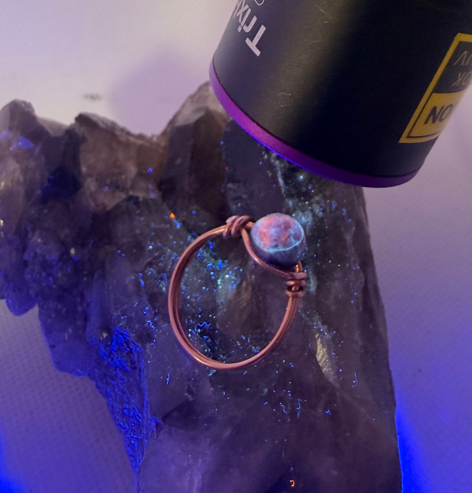 Sodalite Copper Bead Ring