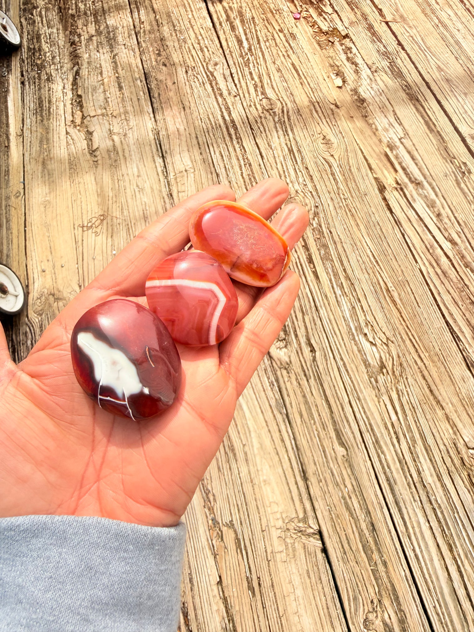 Carnelian Palm Stone