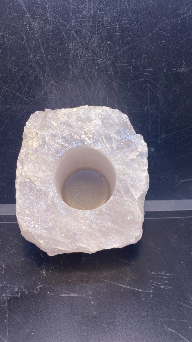 Rose Quartz Candle Holder