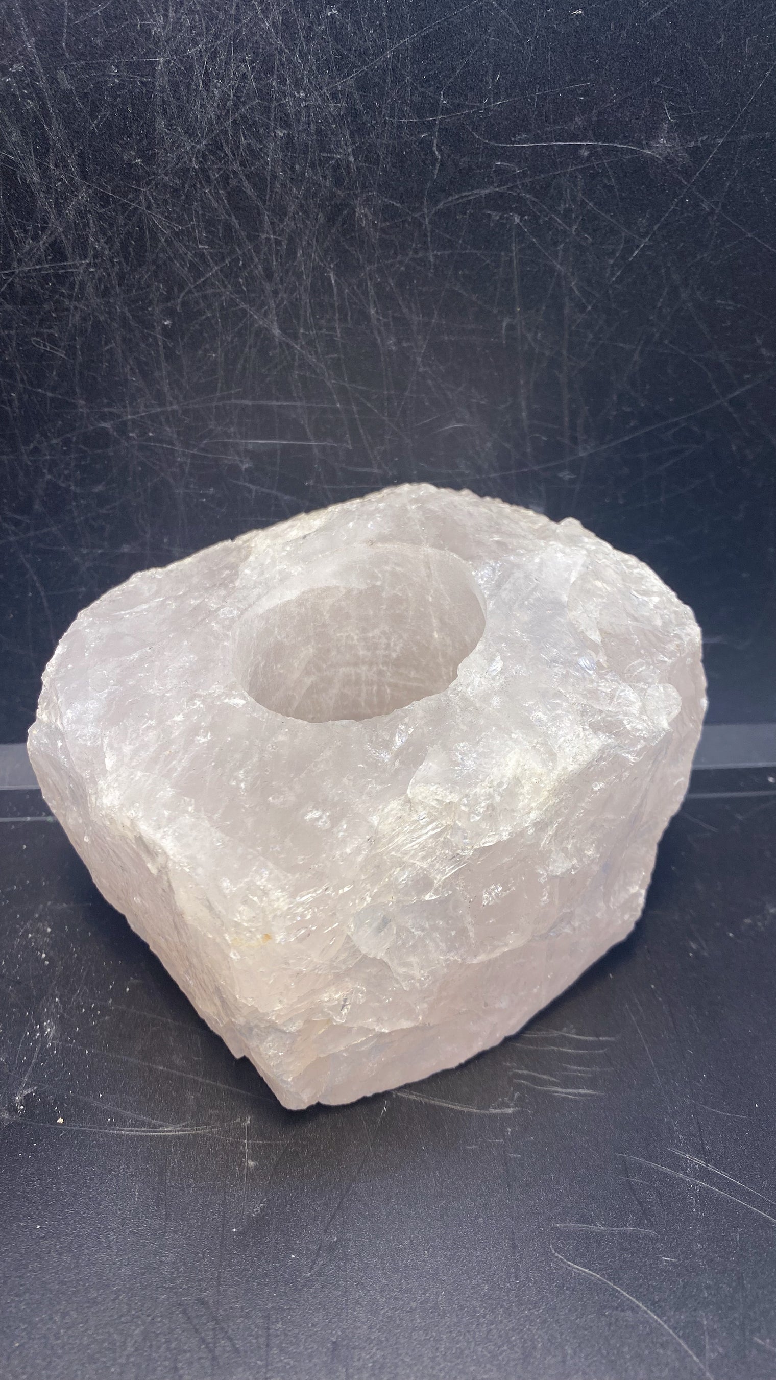 Rose Quartz Candle Holder