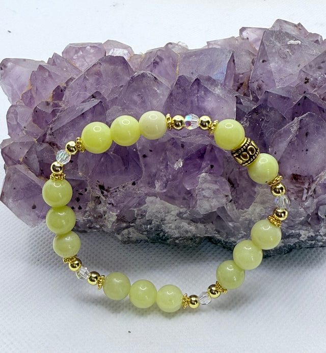 Serpentine Stretchy Bracelet with Swarovski Crystals