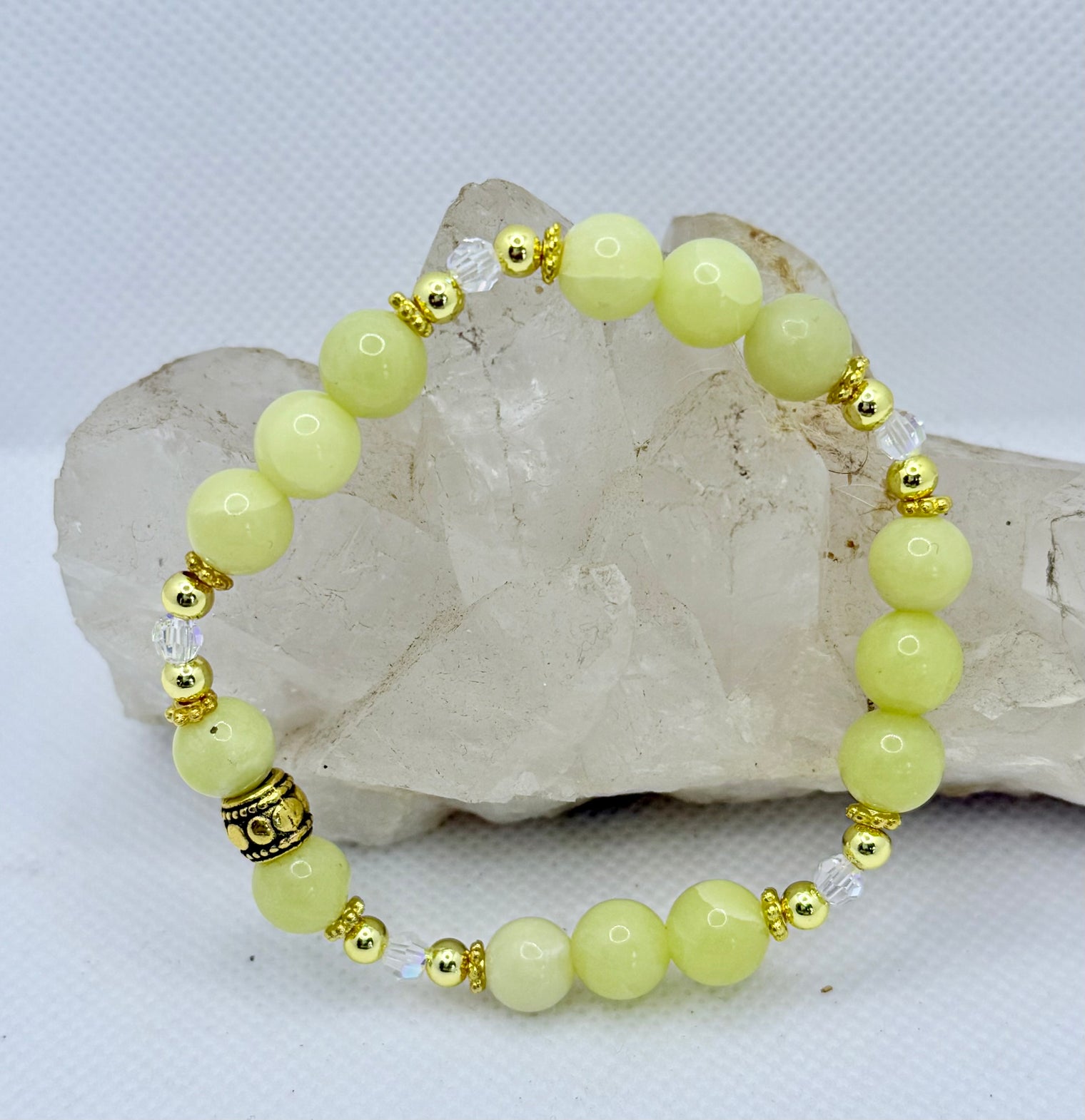 Serpentine Stretchy Bracelet with Swarovski Crystals