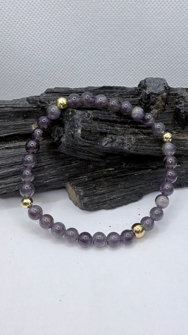 Amethyst 6mm Stretchy Bracelet