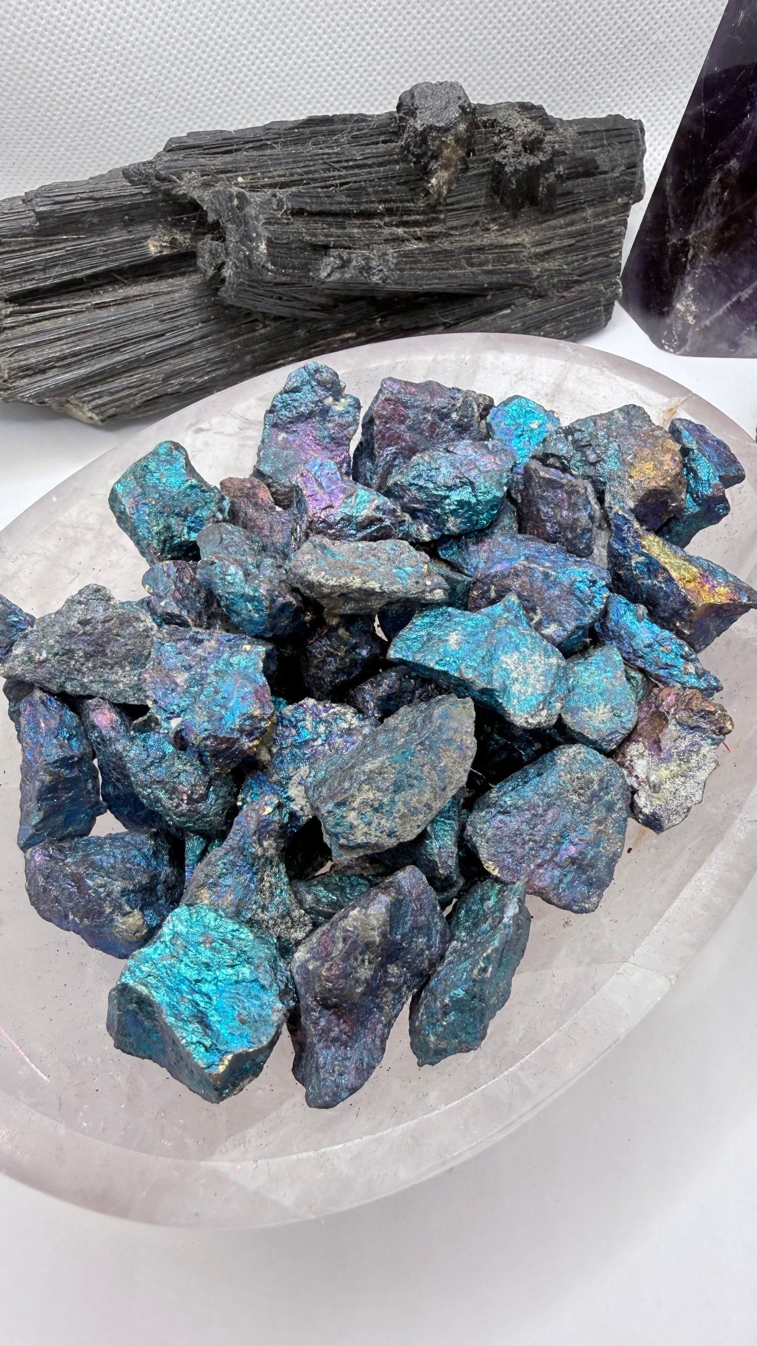 Chalcopyrite aka Peacock Ore 1-1.5 inch Rough Stone (1 stone)- MAGNETIC HIGH QUALITY