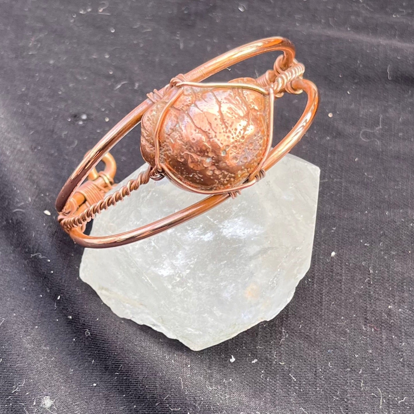 Copper Nodule Copper Cuff Bracelet