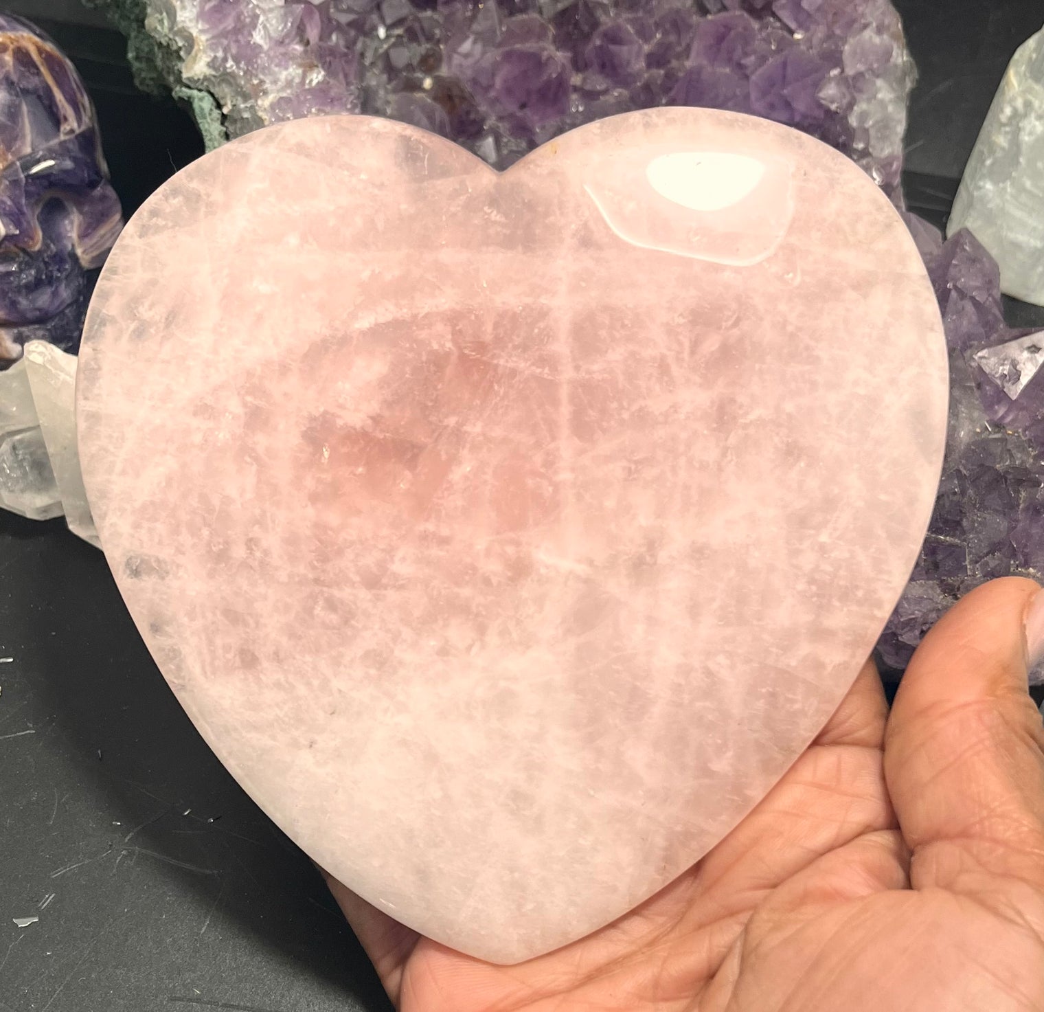 Rose Quartz 5.5-inch Heart