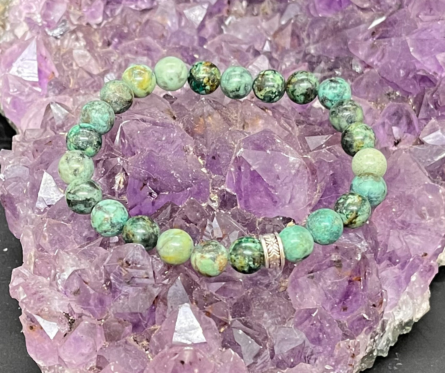 African Turquoise 8mm Stretchy Bracelet