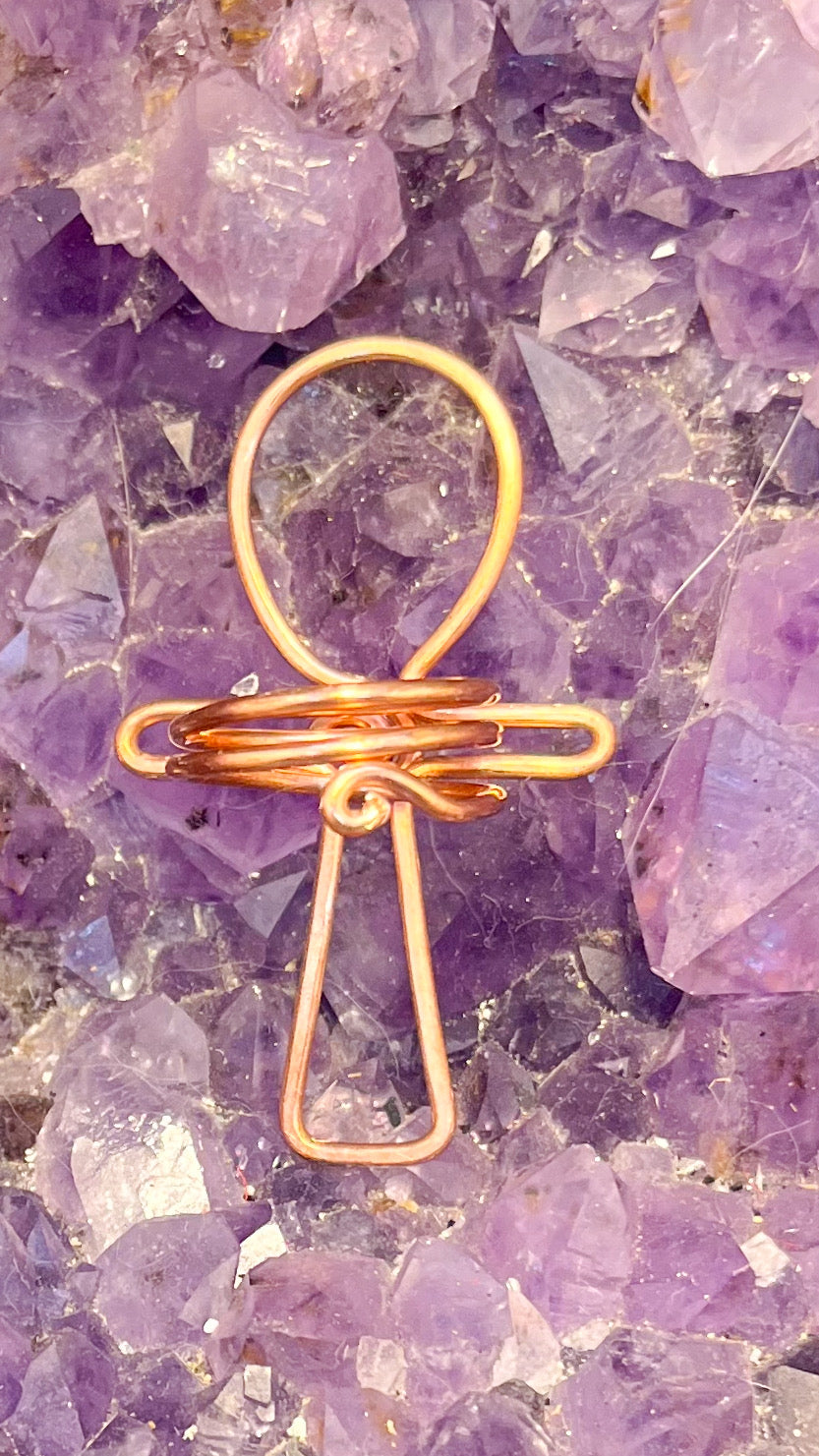 Ankh Copper Handmade Ring