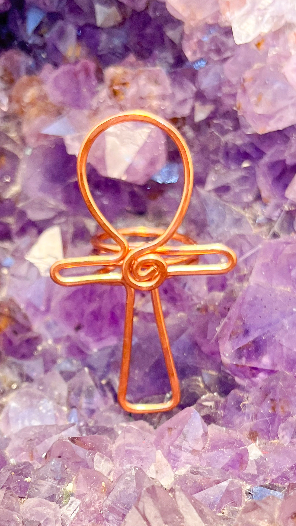 Ankh Copper Handmade Ring