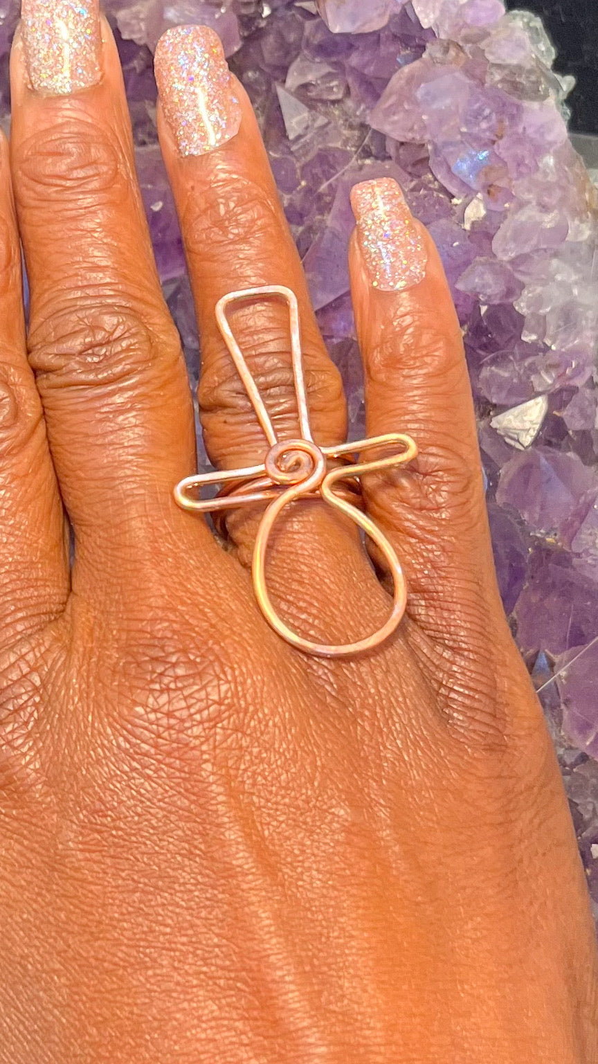 Ankh Copper Handmade Ring