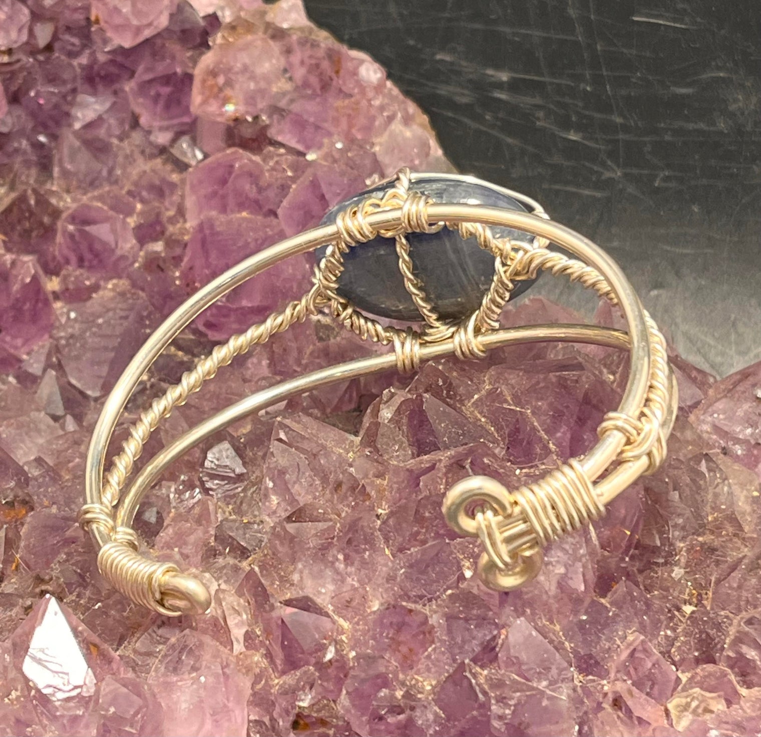 Blue Kyanite Sterling Silver Bracelet