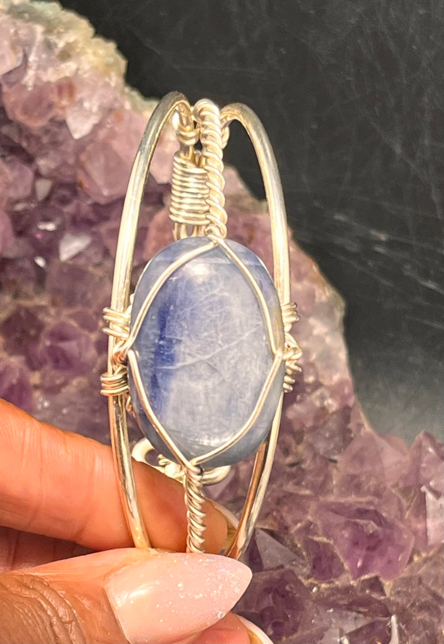 Blue Kyanite Sterling Silver Bracelet