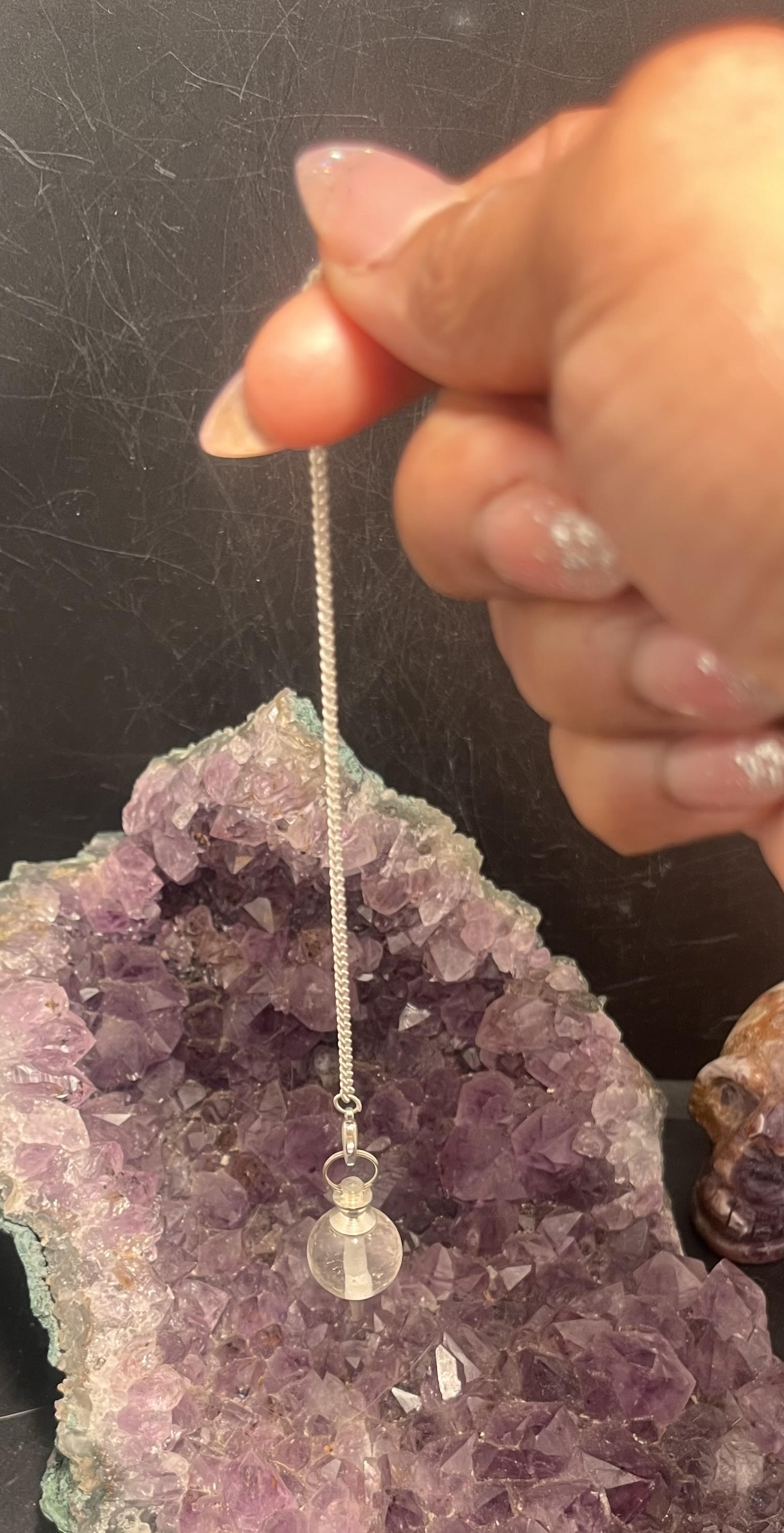 Clear Crystal Quartz Dowsing Pendulum