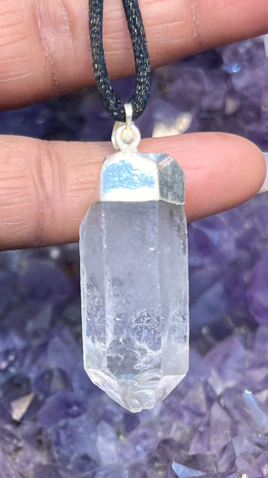 Clear Crystal Quartz Pendant