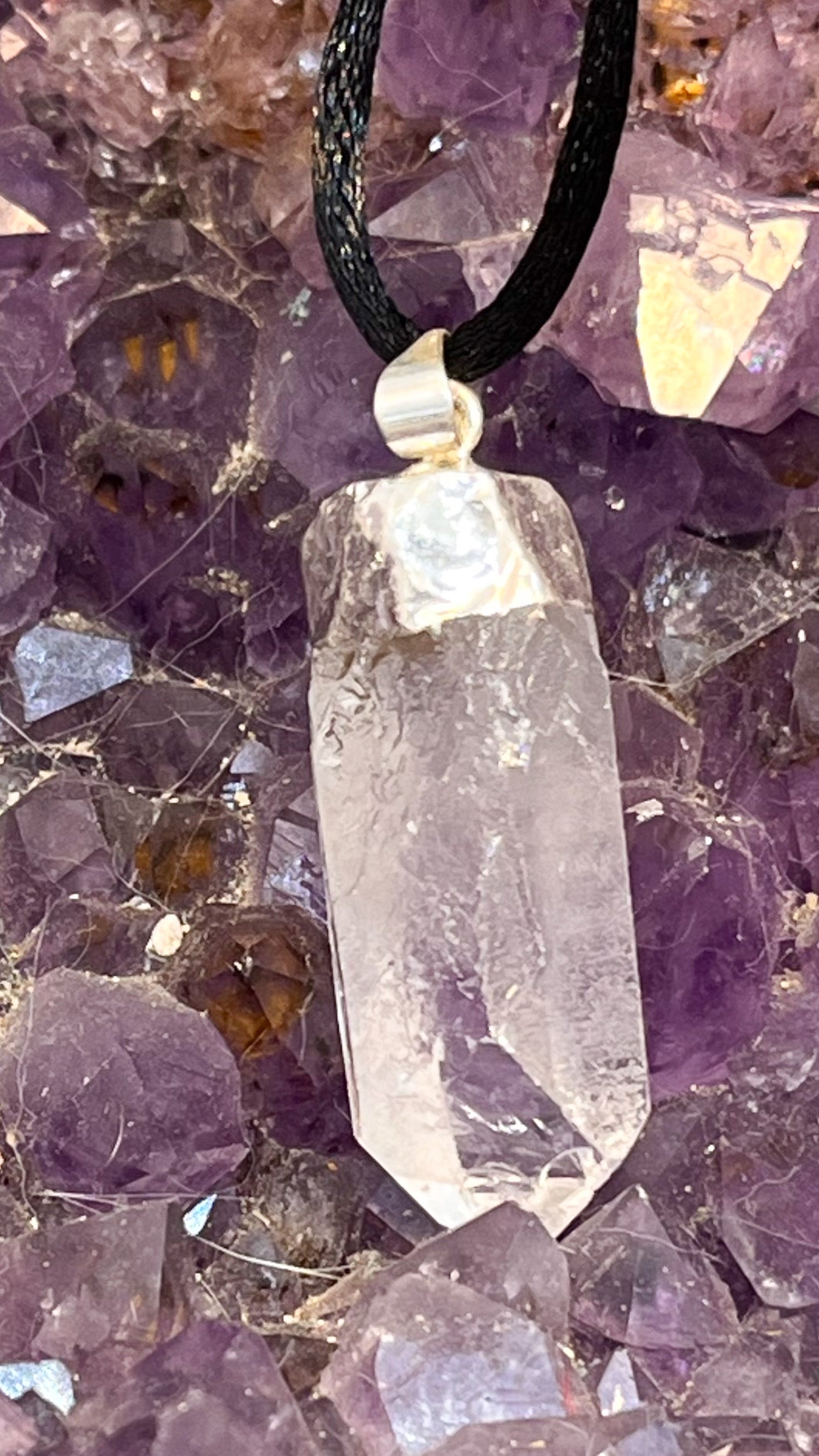 Clear Crystal Quartz Pendant
