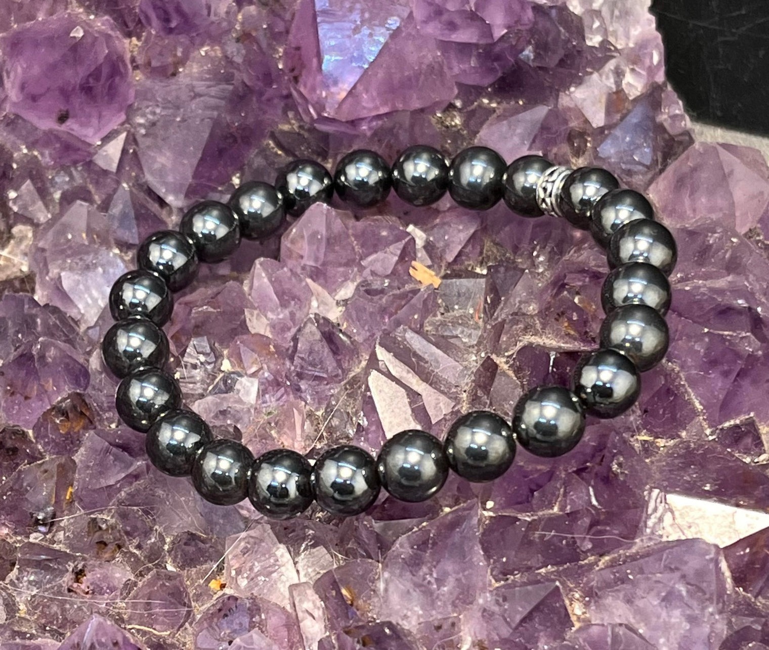 Hematite 8mm Stretchy Bracelet