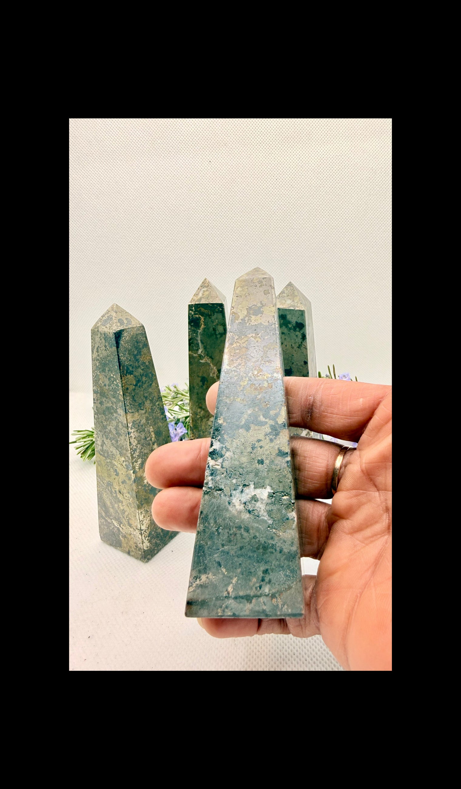 Pyrite Obelisk Tower 4.5 inch