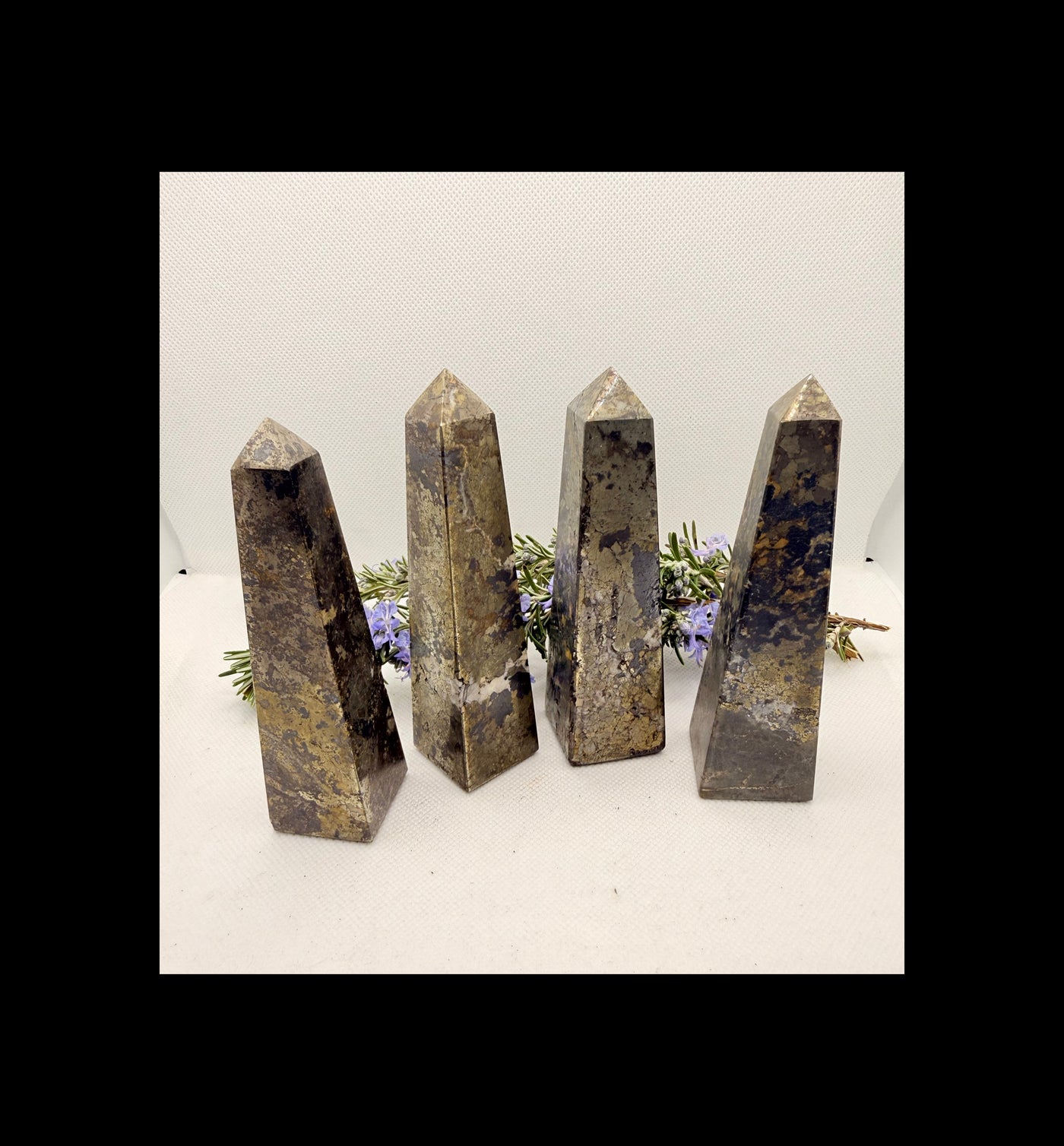 pyrite obelisk tower 4.5 inch