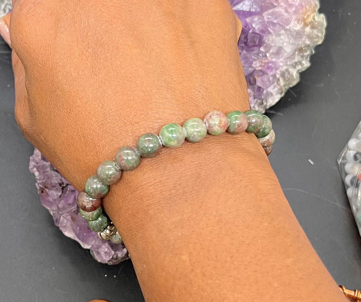 Ruby Zoisite Stretchy Bracelet