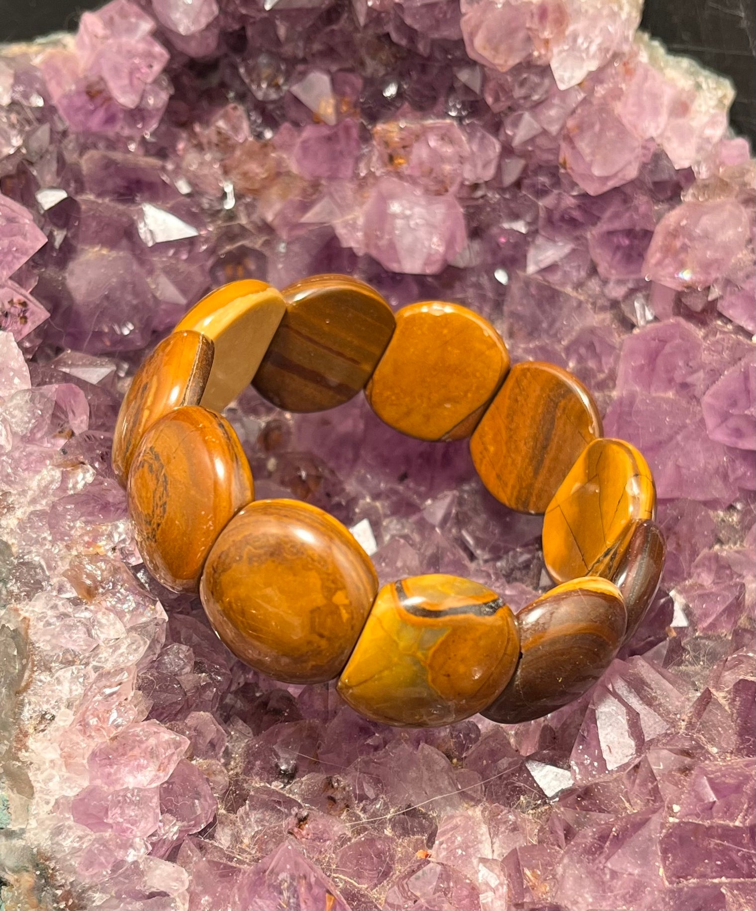 Tiger Iron Double Strand Stretchy Bracelet