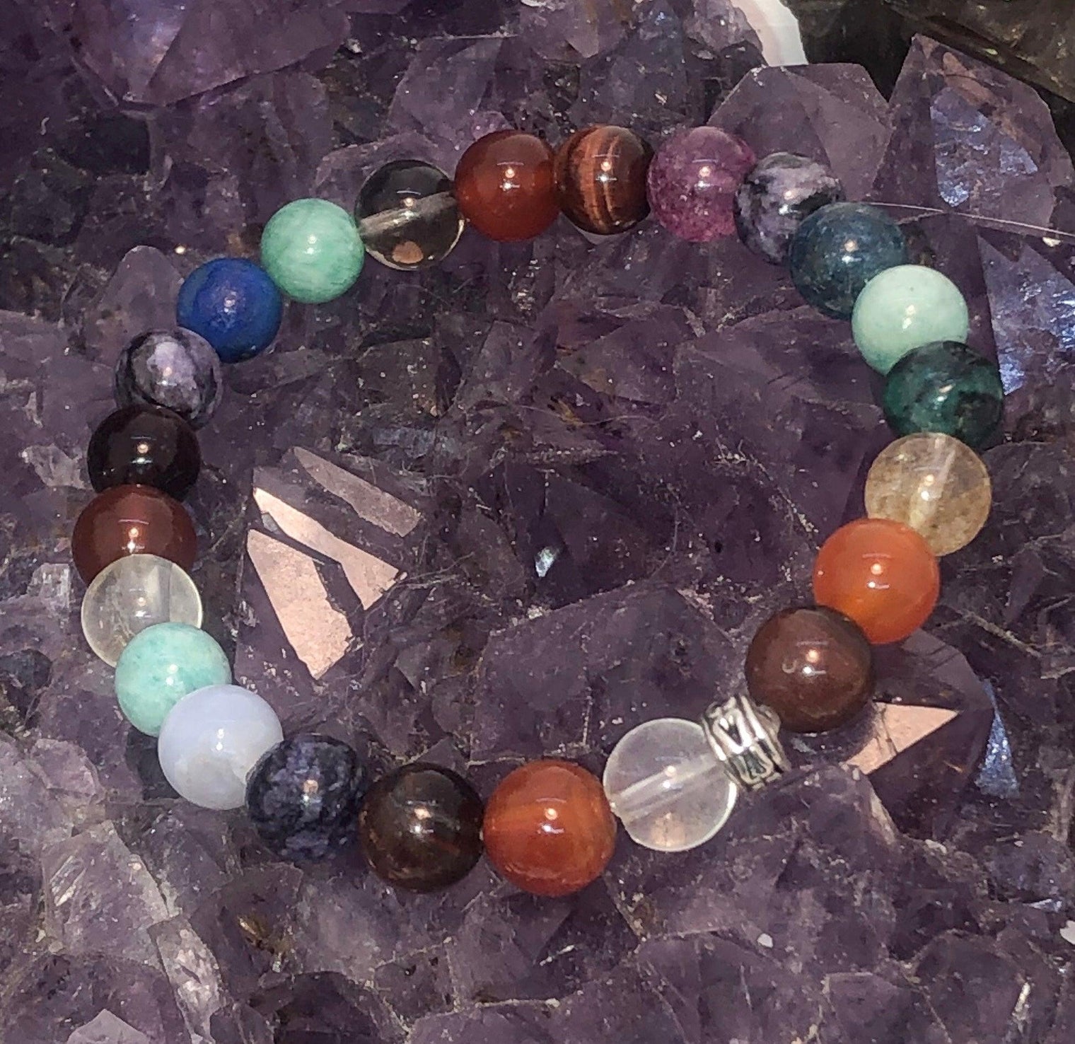 Mixed, gemstone, stretchy, bracelet
