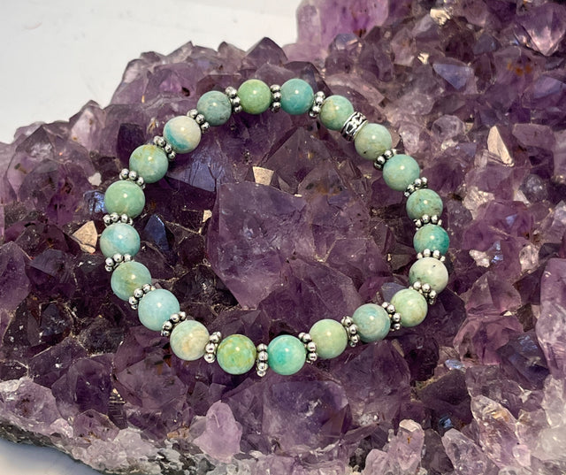 Amazonite EMF Protection Stretchy Bracelet