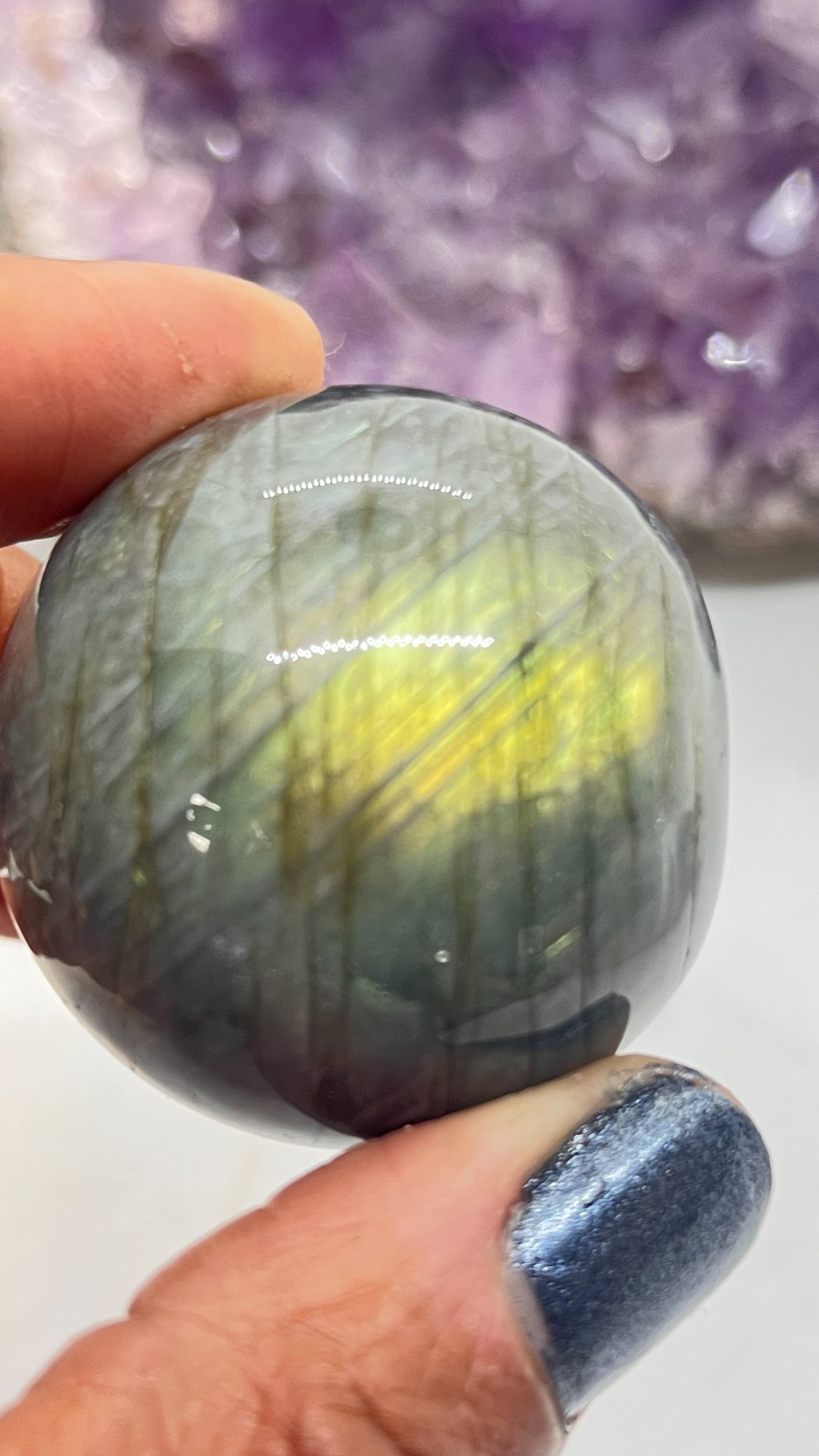 Labradorite 1.5 inch ~ 35mm Sphere with Stand