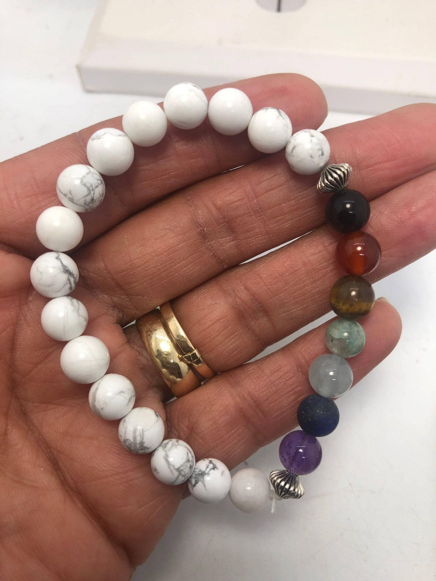 Pick your Gemstone Chakra Stretchy Bracelet - Infinite Treasures, LLC
