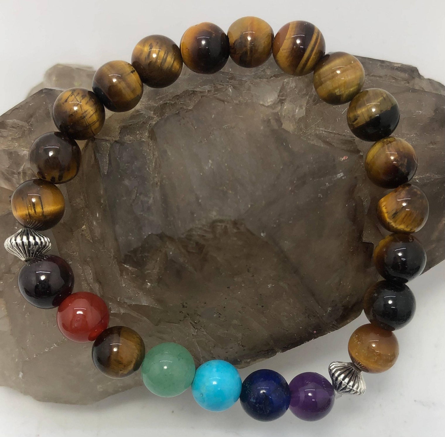 Pick your Gemstone Chakra Stretchy Bracelet - Infinite Treasures, LLC