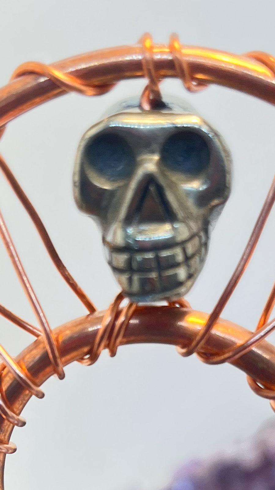 Pyrite Wand and Skull POCKET Ankh - Infinite Treasures, LLC