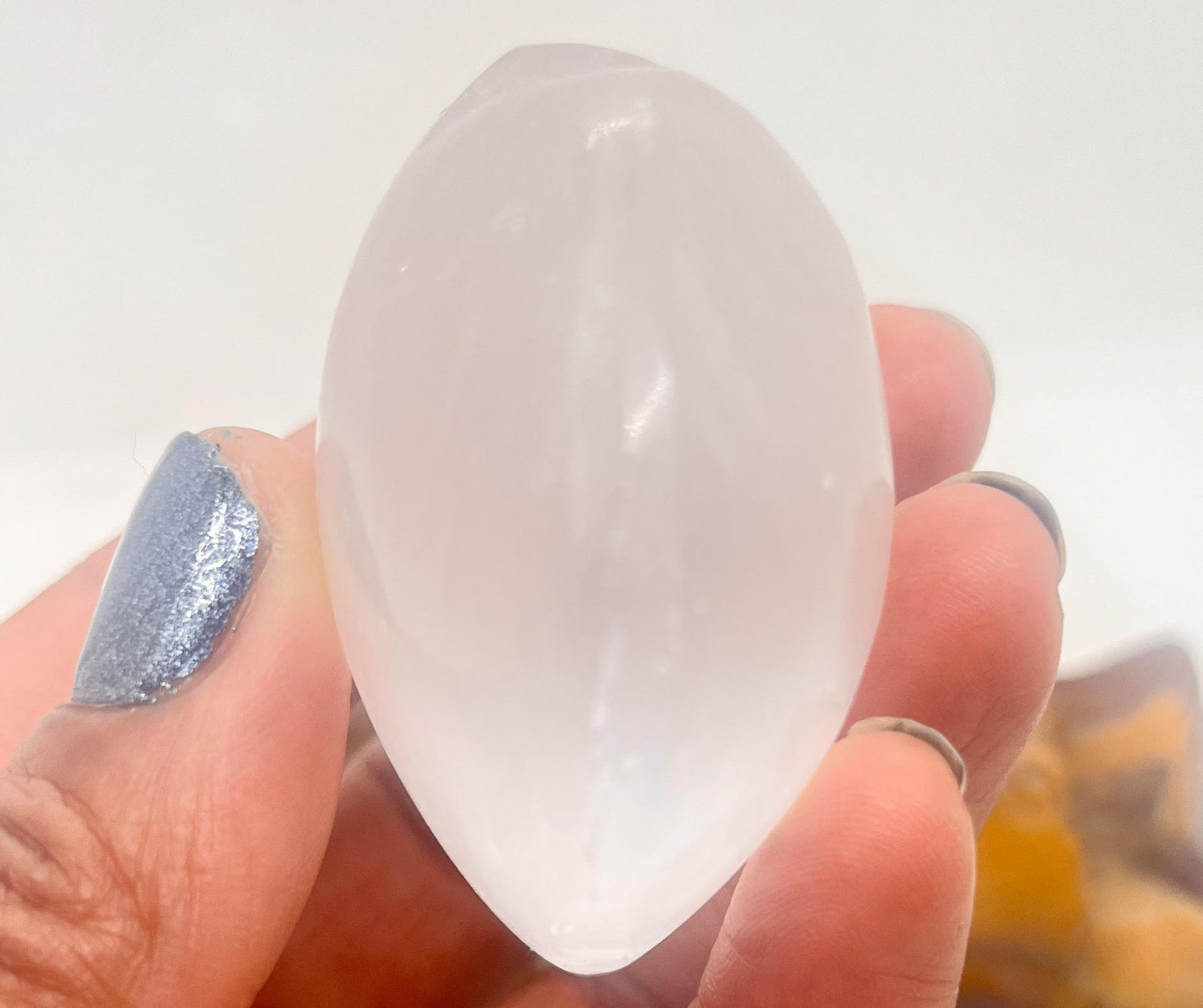 Selenite 2.5 inch Heart Crystal Mineral Specimen