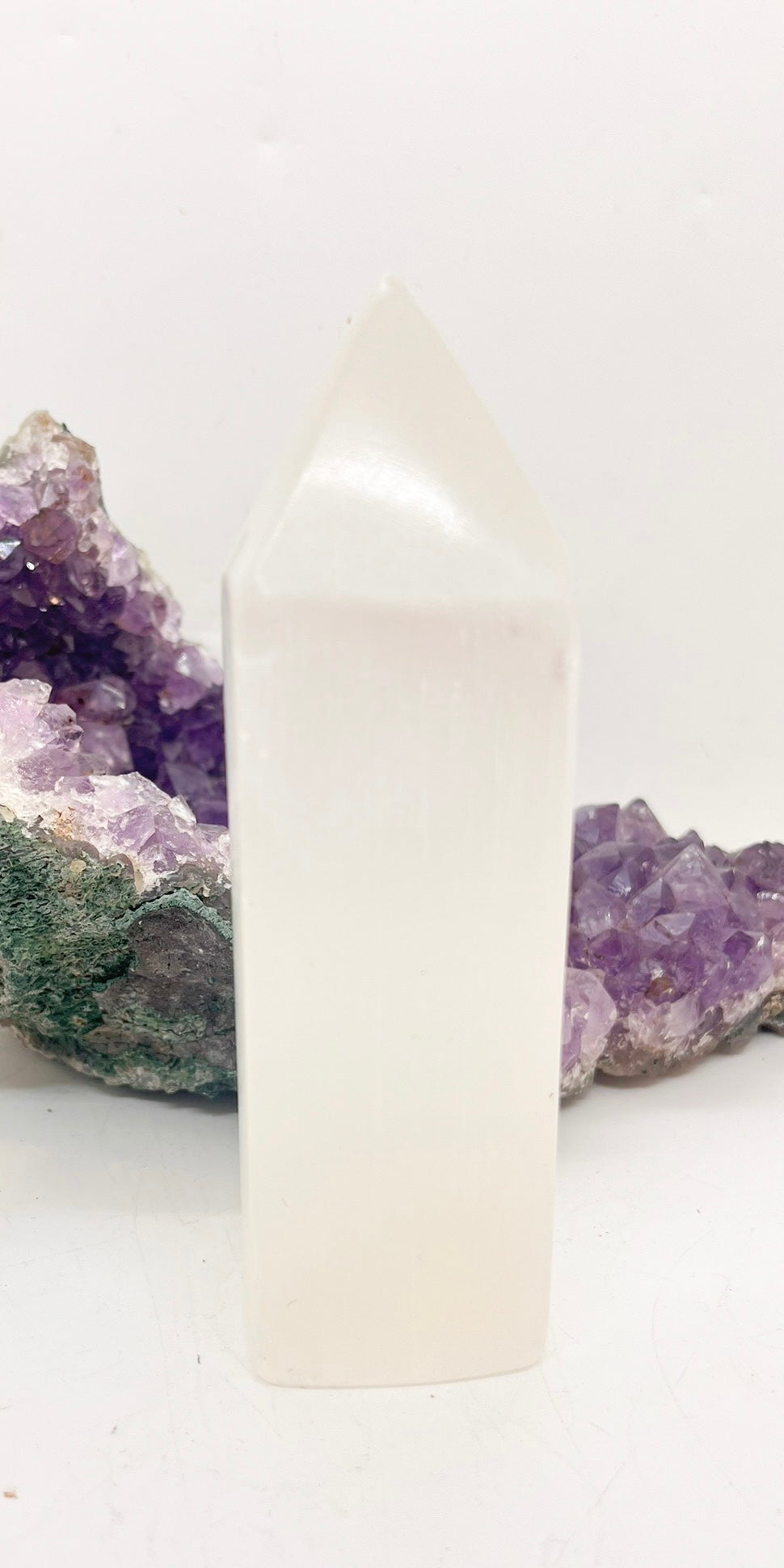 Selenite 6-inch 500g Obelisk Crystal Mineral Specimen