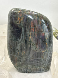 Labradorite Freeform Tower 4- Inch, 473 grams, Stunning Rainbow Flash