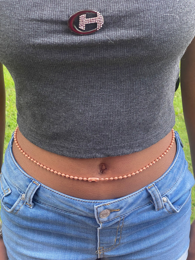 4.2 mm Copper Bead Chain Waist Beads