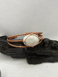 Spectrolite aka Rainbow Moonstone Sterling Copper Wirewrapped Bracelet