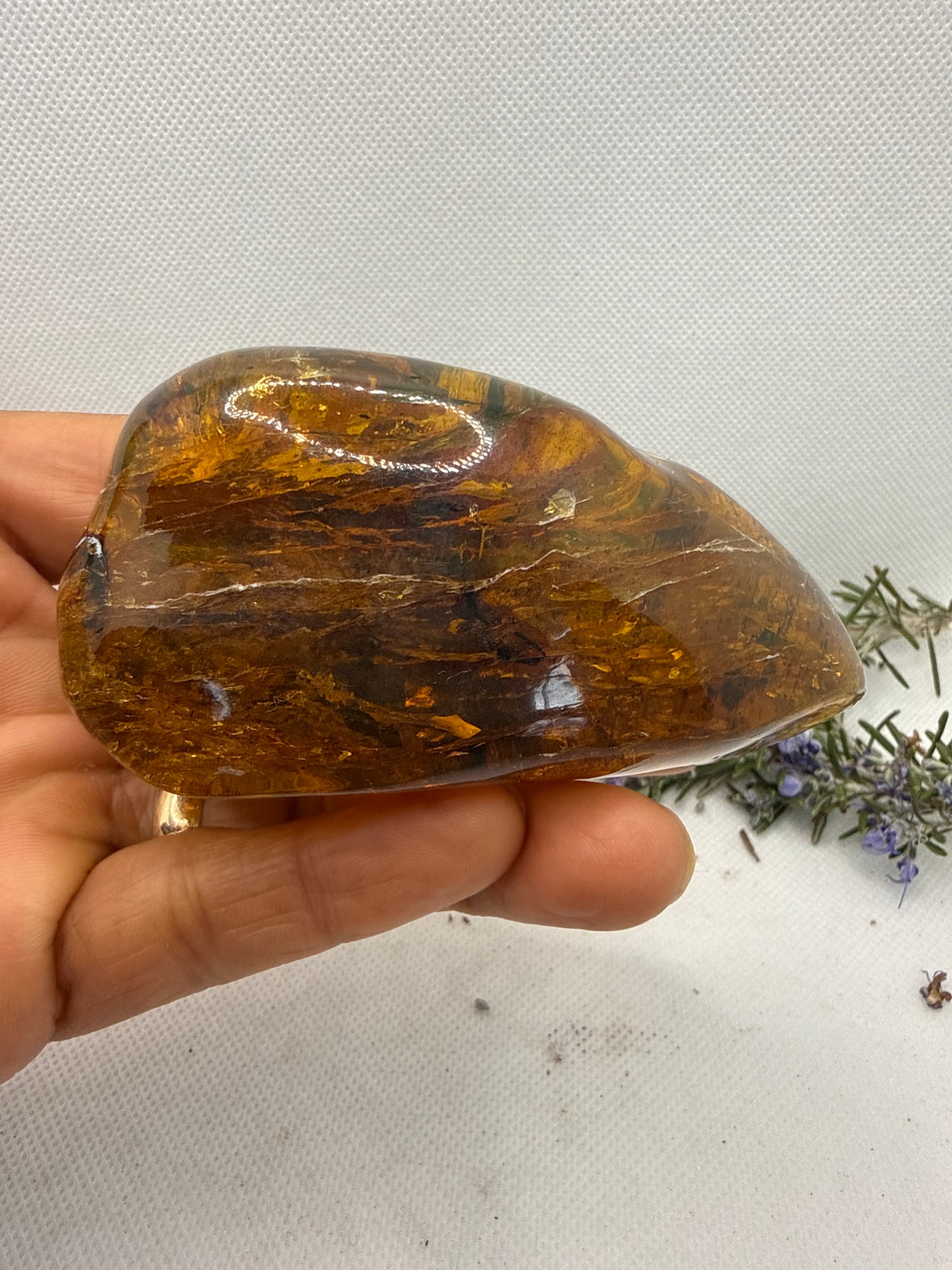 Amber Stone from Chiapas, Mexico, 3.4 inch Large Genuine Amber, 530 Carats , Green Fluorescent Mineral