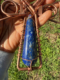 Lapis Lazuli and Pyrite EMF Protection Handheld Ankh