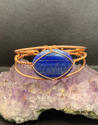Lapis Lazuli Wirewrapped Copper Bracelet Crystal