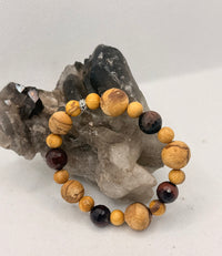 Palo Santo with Red Tigers Eye Stretchy Bracelet