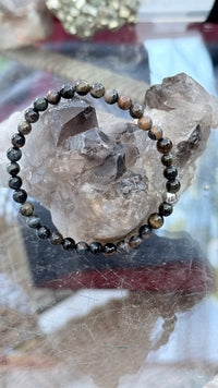 Blue Tigers Eye "Hawks Eye" Stretchy Bracelet