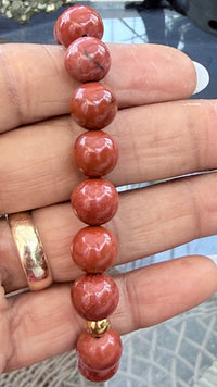 Red Jasper Stretchy Gemstone Bracelet