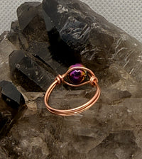 Rainbow Hematite on Copper, Brass or Tin-Plated Copper Bead Ring